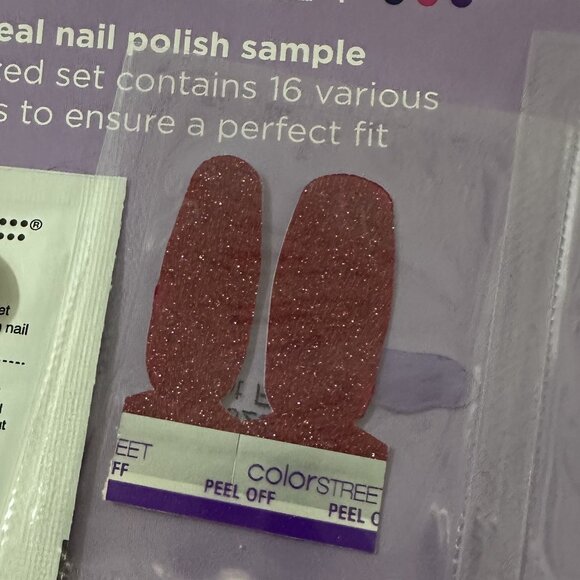 Color Street Crantastic 2 Nail Polish Strips Red Glitter Long Lasting Twosies - Picture 2 of 2